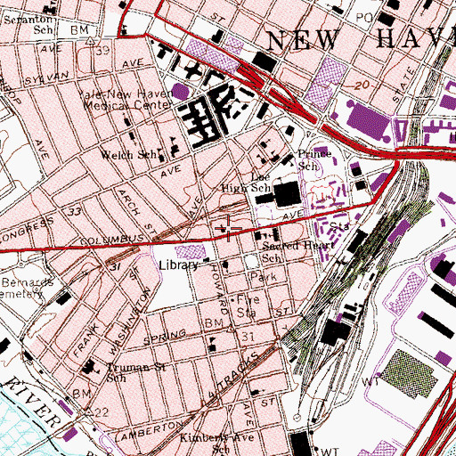 Topographic Map of Iglesia Cristiana, CT