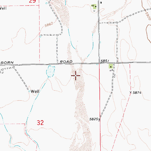 Topographic Map of Big Springs Creek, CO