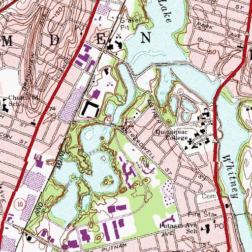 Topographic Map of Iglesia Mision Juan 539, CT