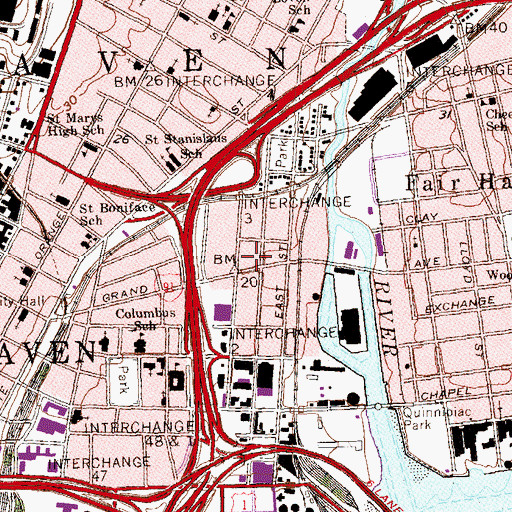 Topographic Map of Immanuel Baptist Shelter, CT