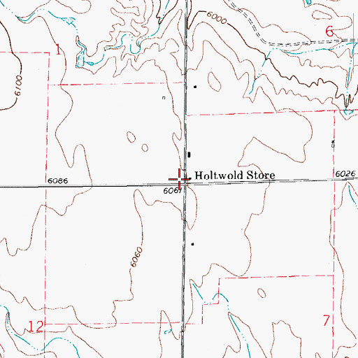 Topographic Map of Holtwold Store, CO
