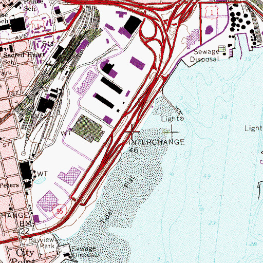 Topographic Map of Interchange 46, CT