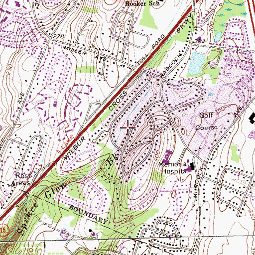 Topographic Map of Ives Pond (historical), CT
