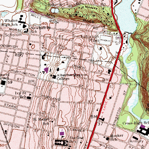 Topographic Map of Jenkins Laboratory, CT