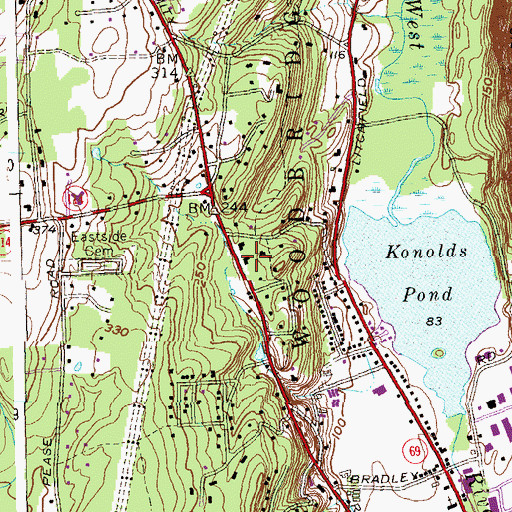 Topographic Map of Jewish Community Center of Greater New Haven, CT