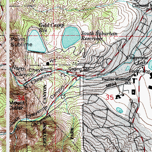Topographic Map of North Cheyenne Creek, CO