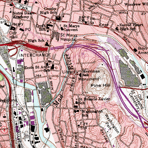 Topographic Map of John 316 Christian Church, CT