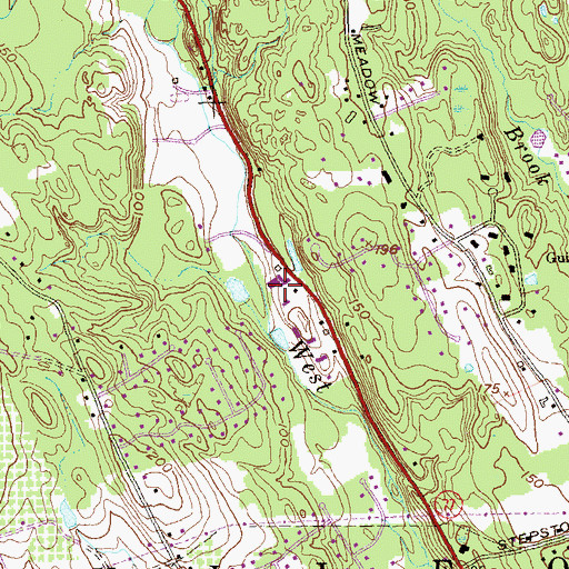 Topographic Map of Kathleen H Ryerson School, CT