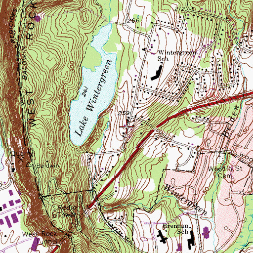 Topographic Map of Kingdom Hall of Jehovahs Witnesses, CT