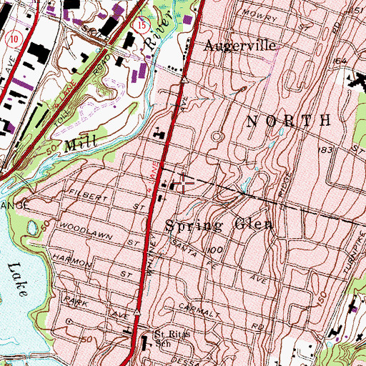 Topographic Map of Korean Presbyterian Church, CT