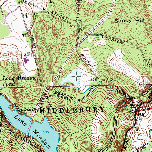 Topographic Map of Larkin Pond, CT