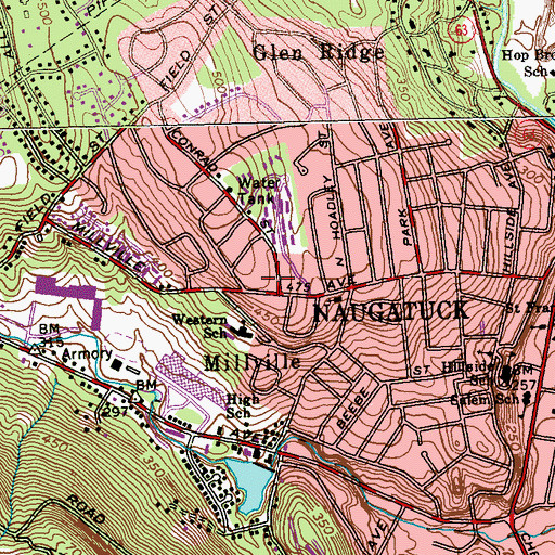 Topographic Map of Legion Field, CT