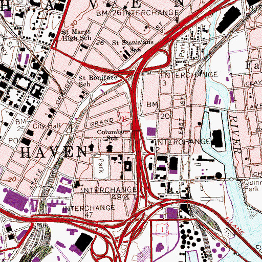 Topographic Map of Lenzi Playground, CT