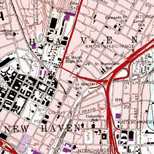 Topographic Map of Little Theatre, CT