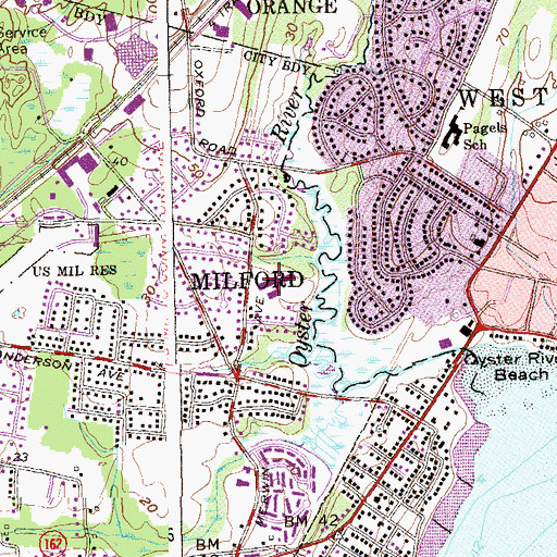 Topographic Map of Live Oaks School, CT
