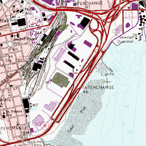 Topographic Map of Long Wharf Health Center, CT