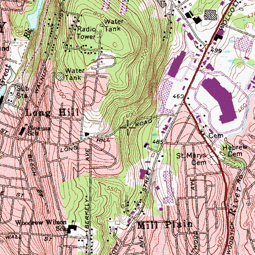 Topographic Map of Macedonia Church, CT