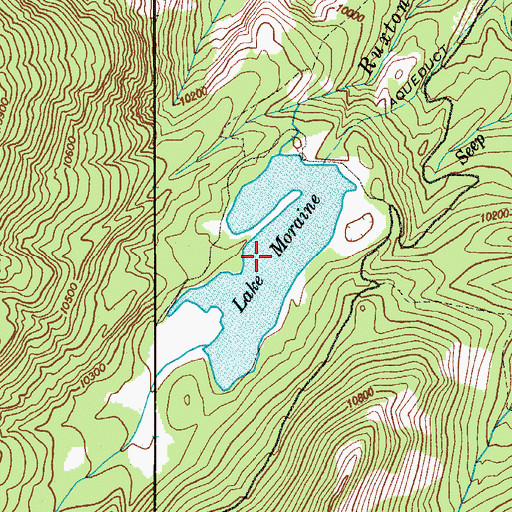 Topographic Map of Lake Moraine, CO
