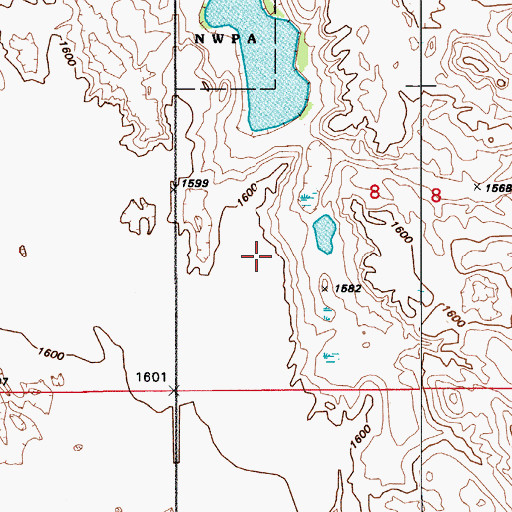 Topographic Map of Spirit Lake Reservation, ND