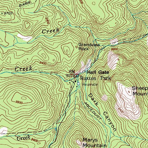 Topographic Map of Sheep Creek, CO