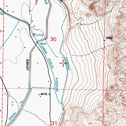 Topographic Map of Isleta Pueblo, NM