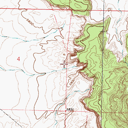 Topographic Map of Laguna Pueblo, NM