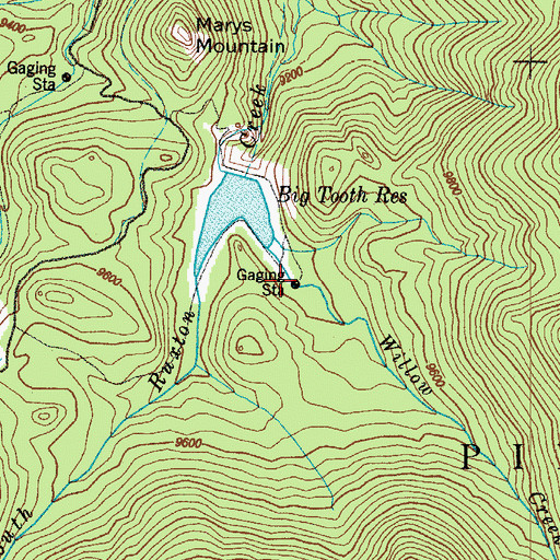 Topographic Map of Willow Creek, CO