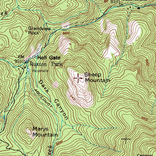 Topographic Map of Sheep Mountain, CO