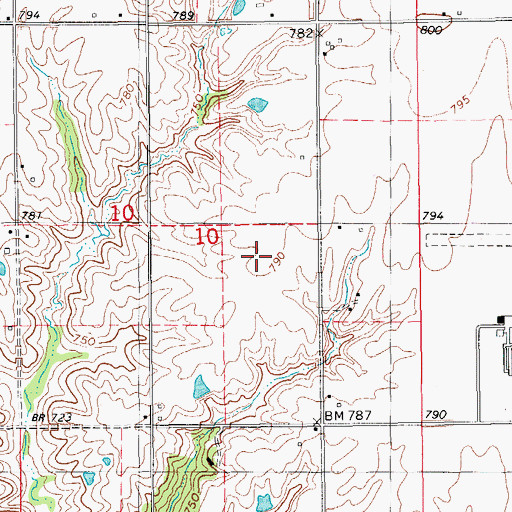 Topographic Map of Maharishi Vedic City, IA