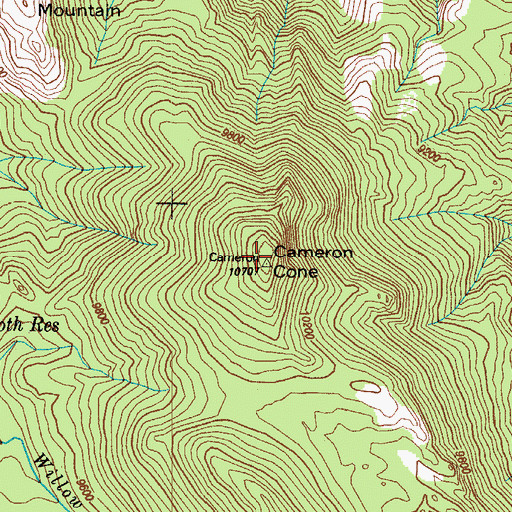 Topographic Map of Cameron Cone, CO
