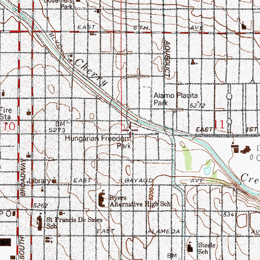 Topographic Map of Hungarian Freedom Park, CO