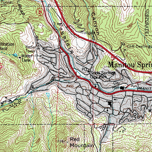 Topographic Map of Engelmann Canyon, CO
