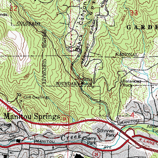 Topographic Map of Ship Rock, CO