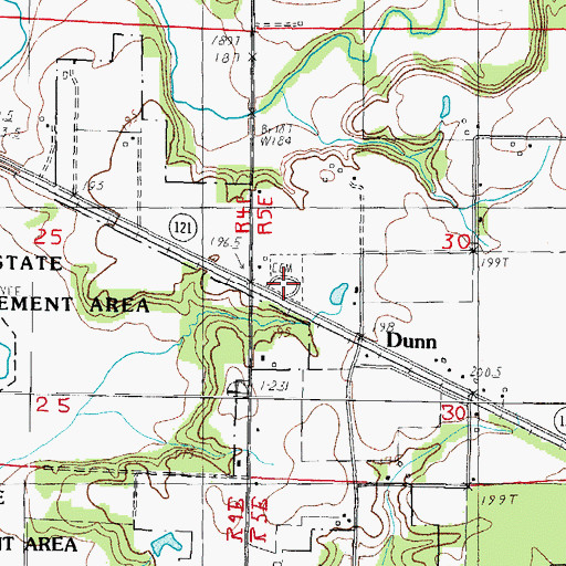 Topographic Map of Moultrie County Memorial Park Cemetery, IL
