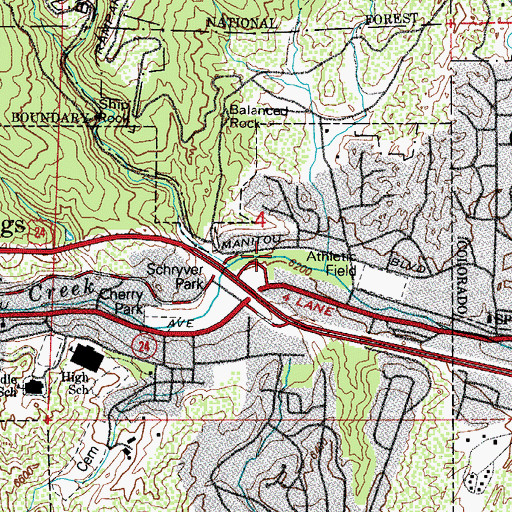 Topographic Map of Sutherland Creek, CO