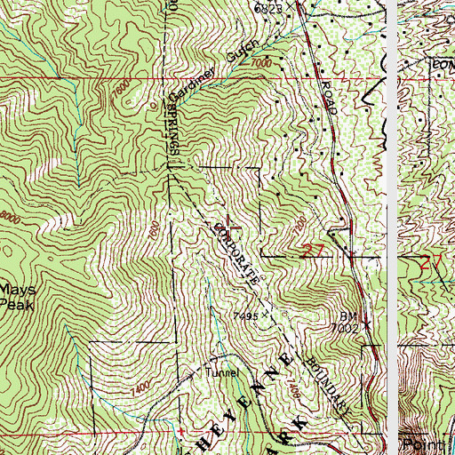 Topographic Map of Penrose Trail, CO