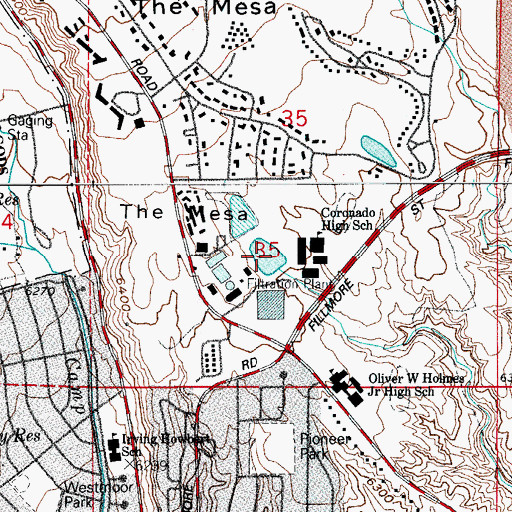 Topographic Map of Highline Reservoir, CO