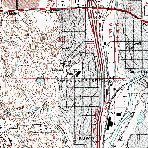 Topographic Map of Academy for Advanced and Creative Learning, CO