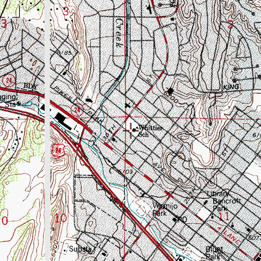 Topographic Map of Whittier School, CO