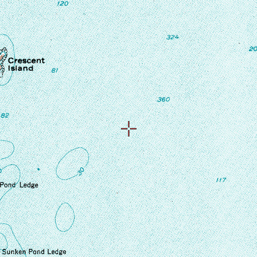 Topographic Map of Unorganized Territory of Muscle Ridge Islands, ME