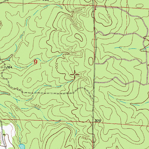 Topographic Map of Township 1, AR