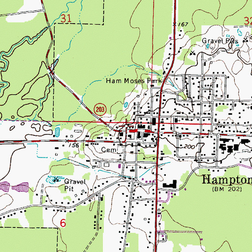 Topographic Map of Township 8, AR