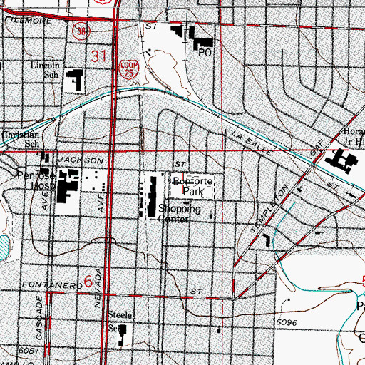 Topographic Map of Bonny Park, CO