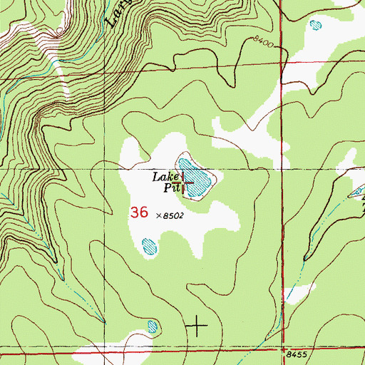 Topographic Map of Lake Pit, NM