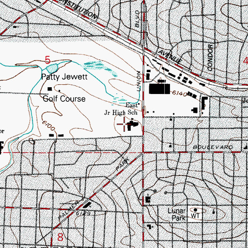 Topographic Map of Galileo School of Math and Science, CO