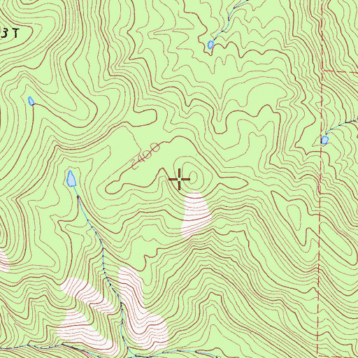 Topographic Map of Barton Mountain, CA