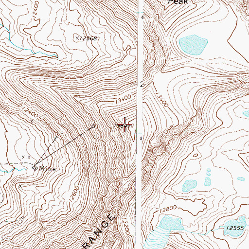 Topographic Map of Atlantic Peak, CO