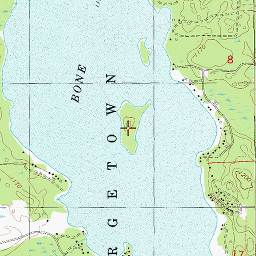 Topographic Map of Bald Eagle Island, WI