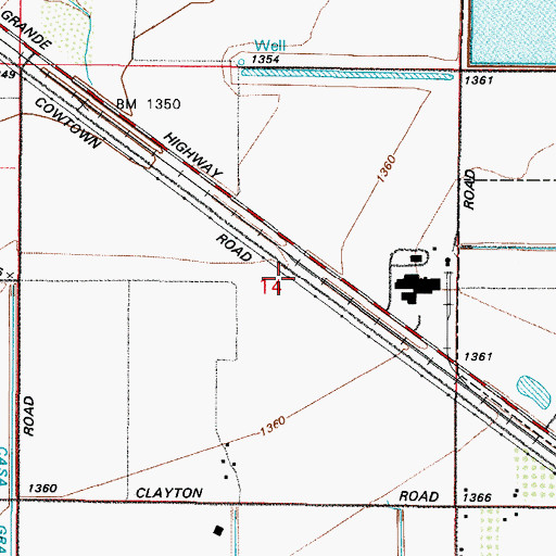 Topographic Map of Casa Grande Division, AZ