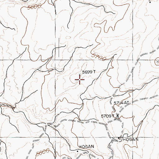 Topographic Map of Chinle Division, AZ